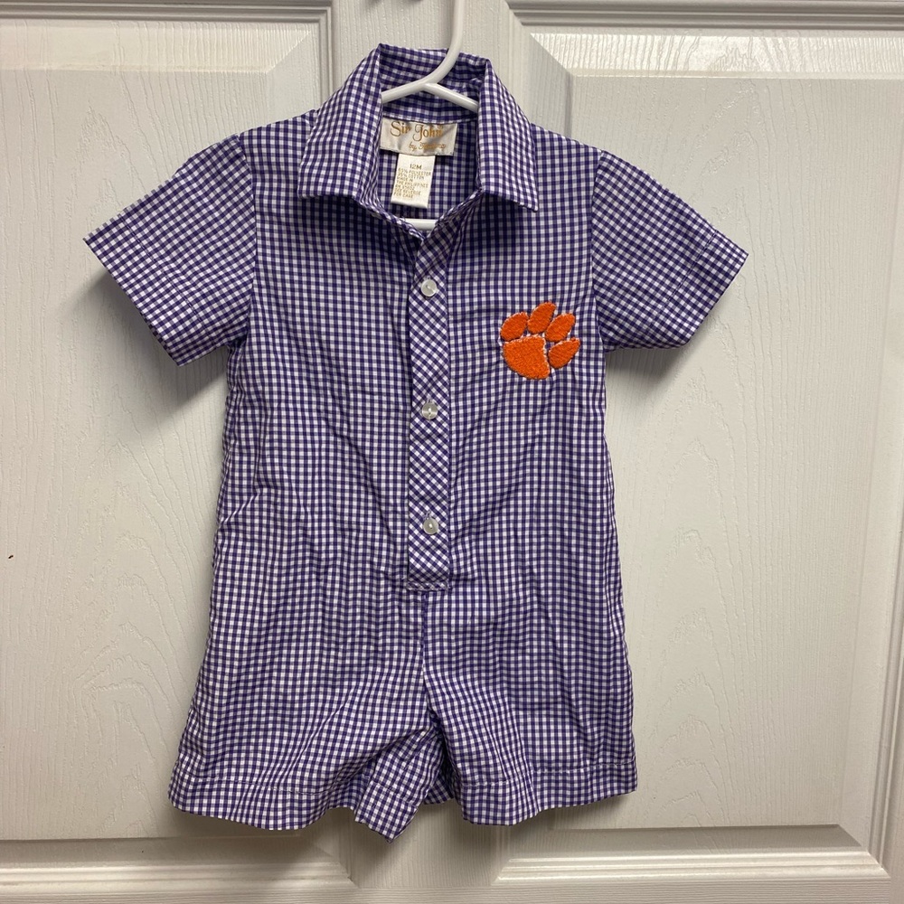 Clemson Romper for baby boy